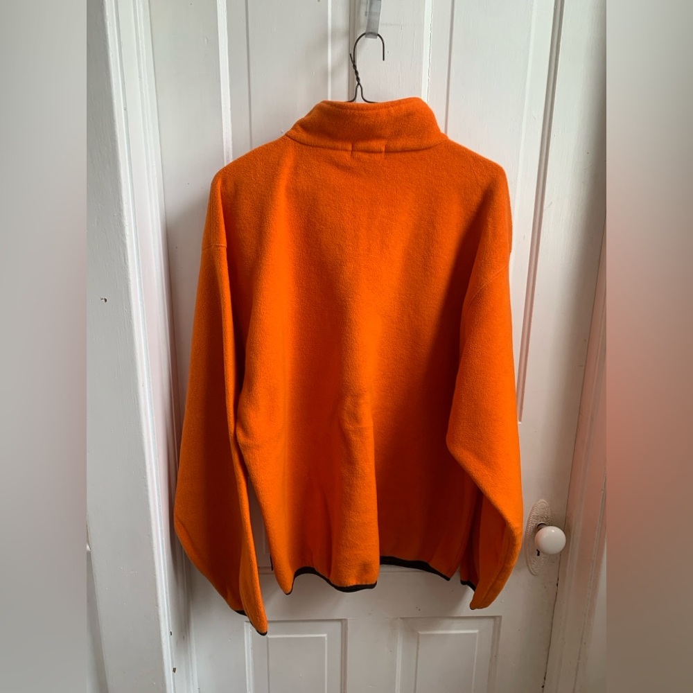 Nautica Orange Quarter Zip Fleece Pullover XXL - Picture 3 of 3